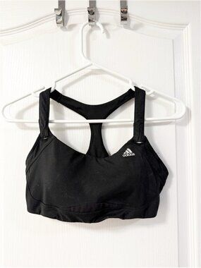 adidas Black Womens Sports Bra crop tank top size XS/S activewear gym workout
